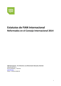 Estatutos de FIAN Internacional