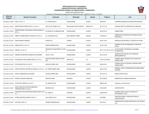 Padrón de Proveedores - Hospital Civil de Guadalajara