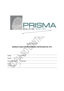 manual para exportación de certificado en .pfx