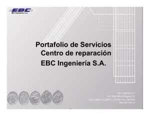 Portafolio de Servicios Centro de reparación EBC Ingeniería S.A.