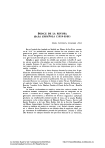 Índice de la revista Raza Española (1919-1930)