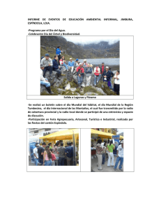 Actividades de educación ambiental en Jimbura