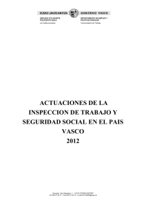 Actuaciones Inspeccion Trabajo 2012