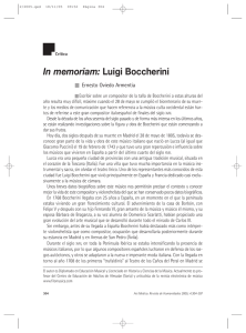 In memoriam: Luigi Boccherini