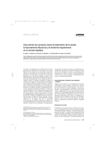 documento de consenso sobre el tratamiento de la ascitis, la