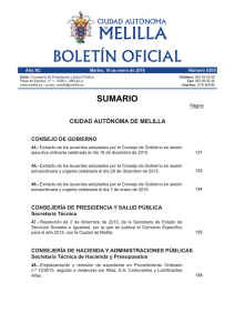 boletín oficial - Ciudad Autónoma de Melilla