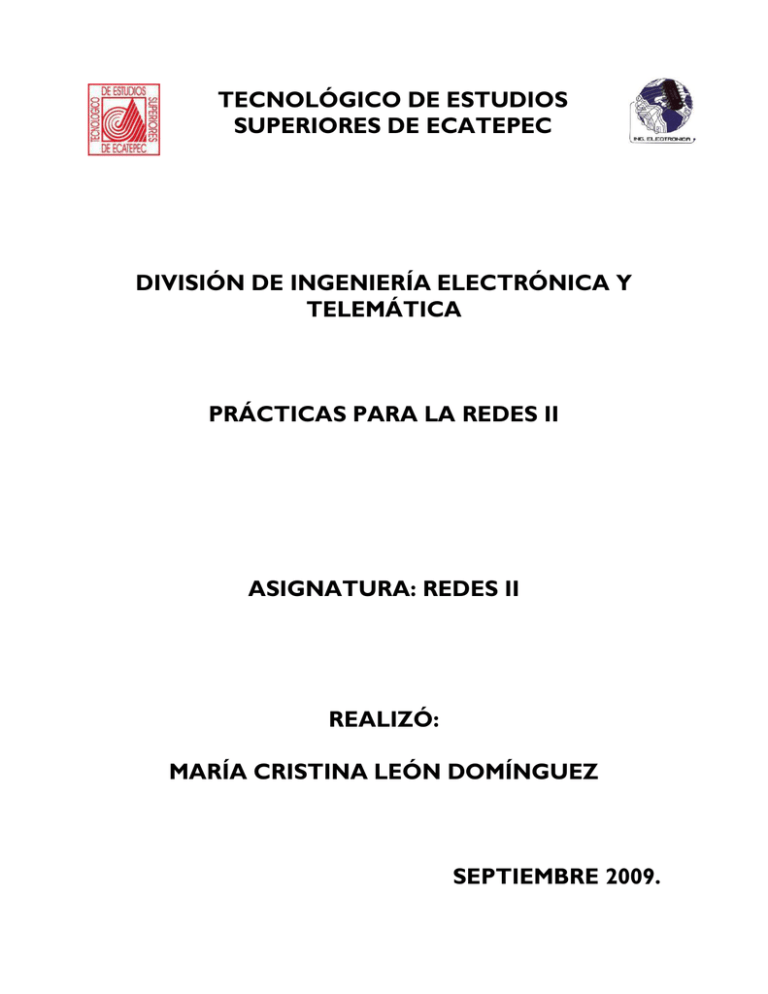 40 Prác Lab Redes II Tecnológico de Estudios Superiores de