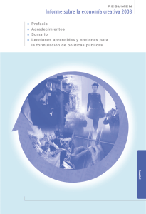 Informe sobre la economía creativa 2008