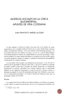 Modelos sociales en la Lorca bajomedieval. Apuntes de vida cotidiana