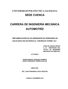 Implementación de un generador de hidrógeno de celda seca en un