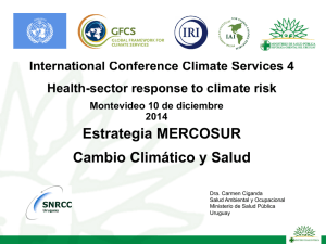 Estrategia MERCOSUR Cambio Climático y Salud
