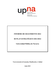 Informe de seguimiento 2012 - Universidad Pública de Navarra