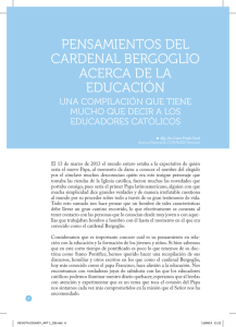 pensamientos del cardenal bergoglio acerca de la educación