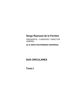 Serge Raynaud de la Ferrière SUS CIRCULARES Tomo I