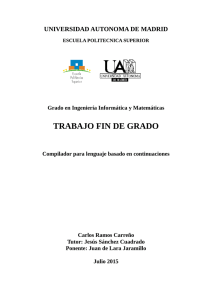 Compilador para lenguaje basado en continuaciones