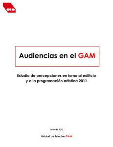 Audiencias En El Gam. Estudio De Percepciones En Torno Al