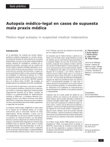 Autopsia médico-legal en casos de supuesta mala praxis médica