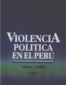 VIOLENCIA POLÍTICA EN EL PERÚ 1980-1988. TOMO I
