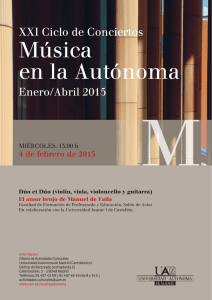 Música en la Autónoma - Universidad Autónoma de Madrid