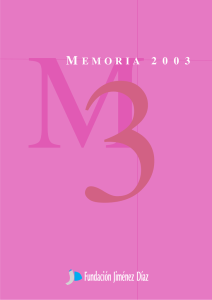 Memoria FJD 20031,9 MB - Fundación Jiménez Díaz