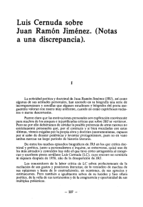 Luis Cernuda sobre Juan Ramón Jiménez (Notas a una discrepancia)