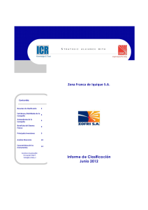 Zofri - Informe de Clasificación - Junio 2012
