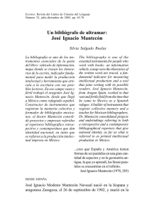 Un bibliógrafo de ultramar: José Ignacio Mantecón