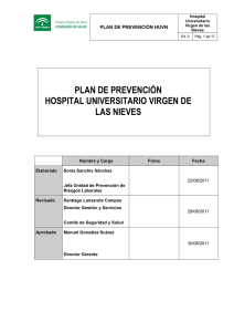 plan de prevención - Hospital Universitario Virgen de las Nieves