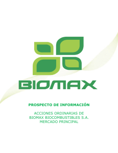 prospecto de información acciones ordinarias de biomax