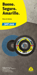 Ficha técnica disco de láminas SMT 644 de Klingspor