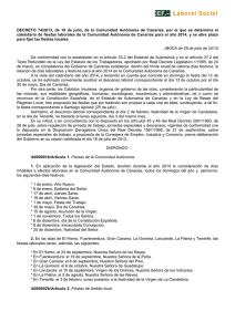 Decreto Canarias 74-2013