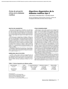 Algoritmo diagnóstico de la diabetes mellitus tipo 2
