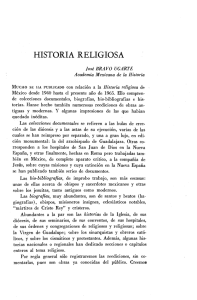 historia religiosa - Historia Mexicana
