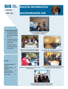 boletin macrorregional sur - mayo 2013