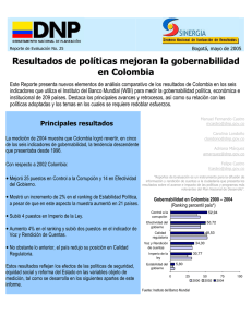 Resultados de políticas mejoran la gobernabilidad en Colombia
