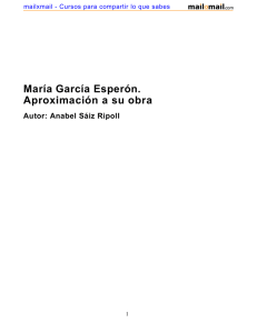 María García Esperón. Aproximación a su obra Autor