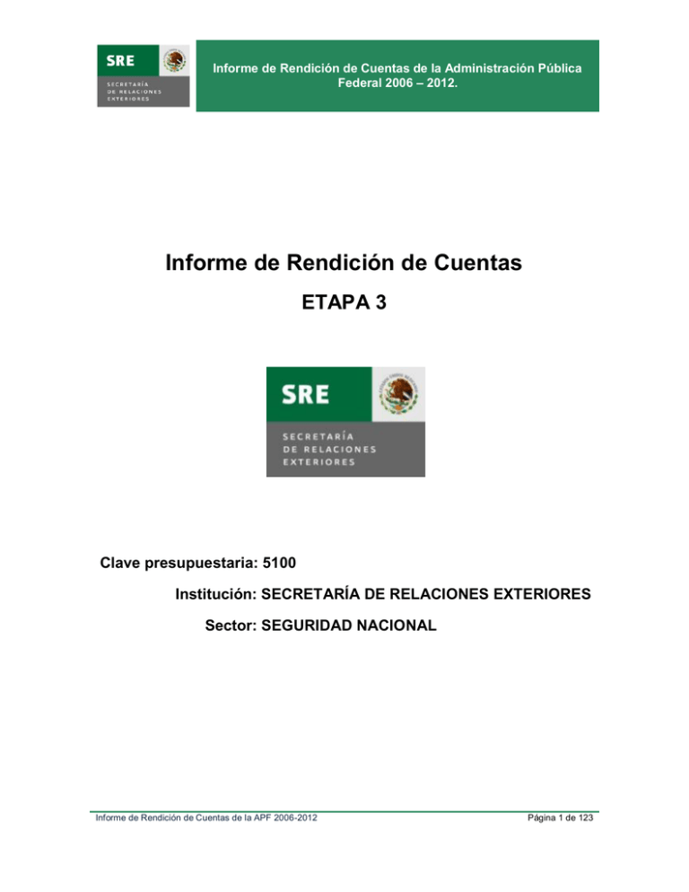 Informe de Rendición de Cuentas