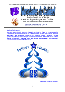 Boletín Nº24 Diciembre de 2014 - IAPC. Instituto Argentino para la