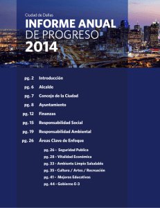 Concejo de la Ciudad - 2015 Annual Report – City of Dallas