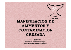 manipulacion de alimentos y contaminacion cruzada