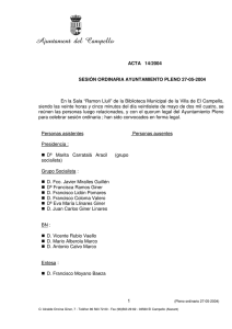Pleno acta 14-2004p - Ayuntamiento de El Campello