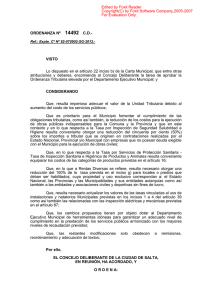 ordenanza nº 14492 - Gobierno de la Ciudad de Salta