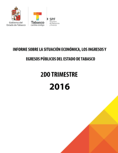2do. Trimestre de 2016 - SPF - Gobierno del Estado de Tabasco