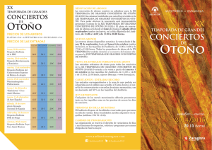 CONCIERTOS Otoño - Auditorio de Zaragoza