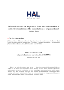 trabajadores informales en argentina - Hal-SHS