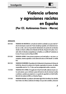 Violencia urbana y agresiones racistas en España