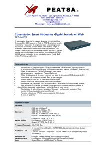 Conmutador Smart 48-puertos Gigabit basado en Web