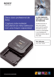 Disco duro profesional de Sony Captura más material XDCAM EX