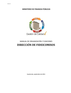 DIRECCIÓN DE FIDEICOMISOS - Ministerio de Finanzas Públicas
