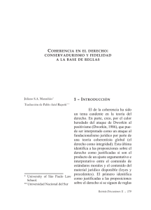 Coherencia en el derecho: conservadurismo y fidelidad a la base de